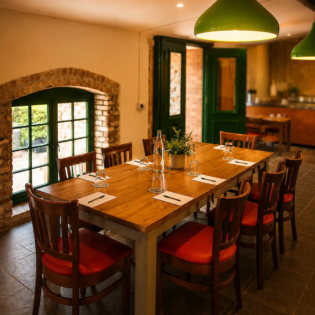 Corporate away day venue and business meetings setup at Bandpitt Barn in Mendips